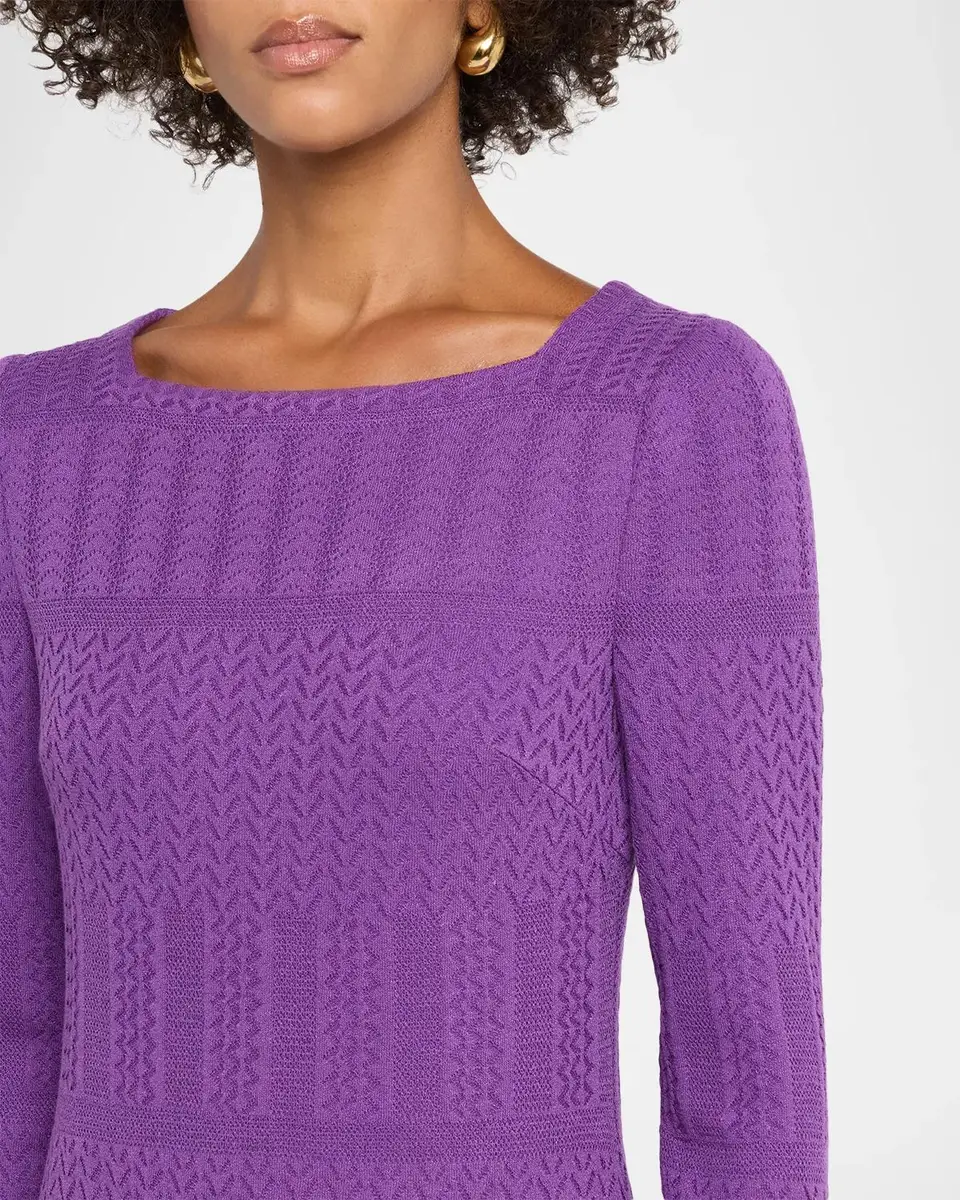 Misook Tonal Multi-Stitch Soft Knit Tunic Top | Thumbnail 5 Misook Tonal Multi-Stitch Soft Knit Tunic Top | Thumbnail 5