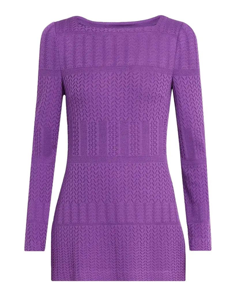 Tonal Multi-Stitch Soft Knit Tunic Top
