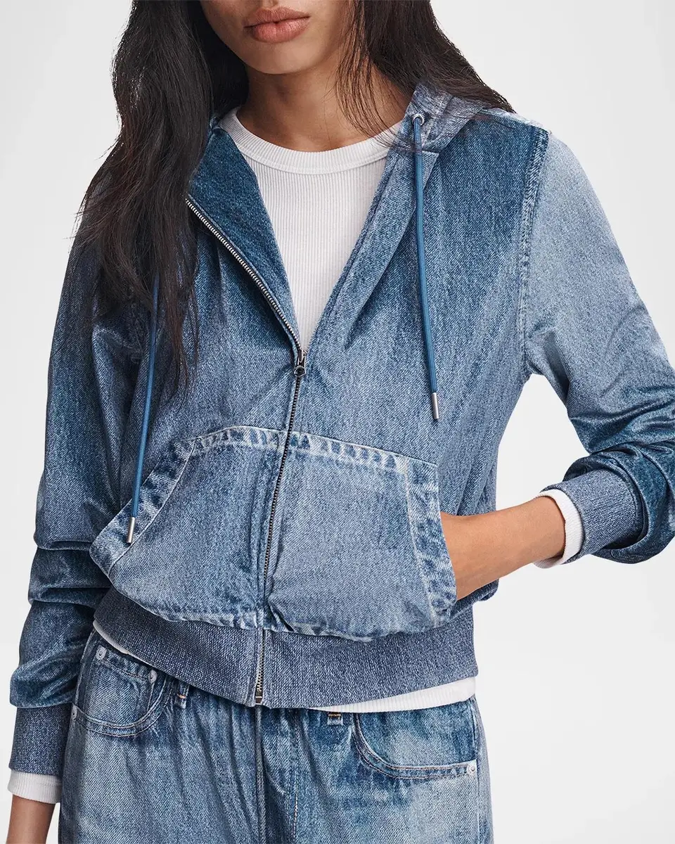 rag & bone Miramar Denim Zip-Up Hoodie | Thumbnail 3