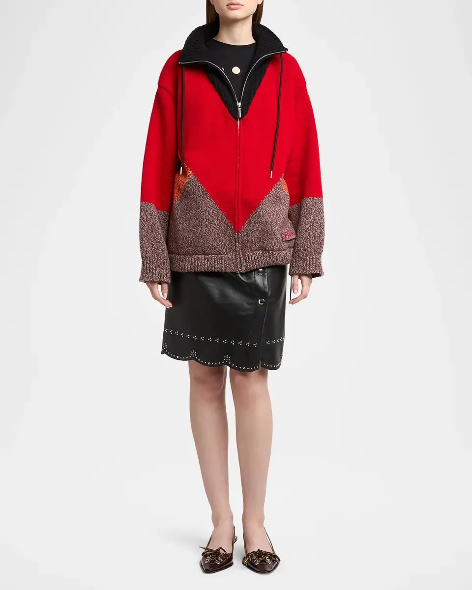 Marni Embellished Leather Button-Front Mini Skirt | Thumbnail 2