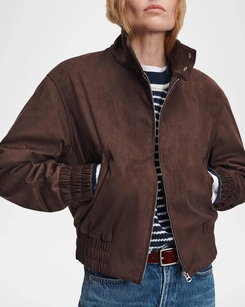 rag & bone Eliza Faux-Suede Bomber Jacket | Thumbnail 4 rag & bone Eliza Faux-Suede Bomber Jacket | Thumbnail 4