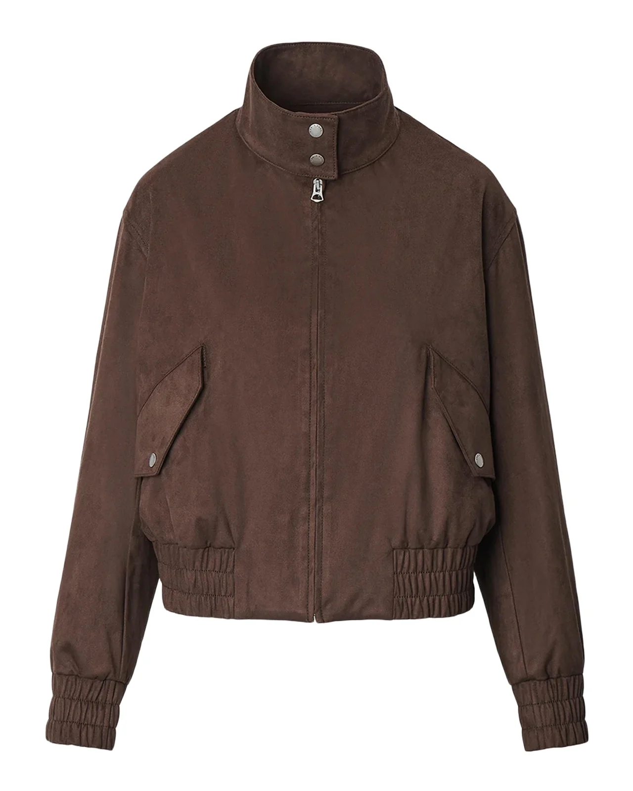 Eliza Faux-Suede Bomber Jacket Eliza Faux-Suede Bomber Jacket