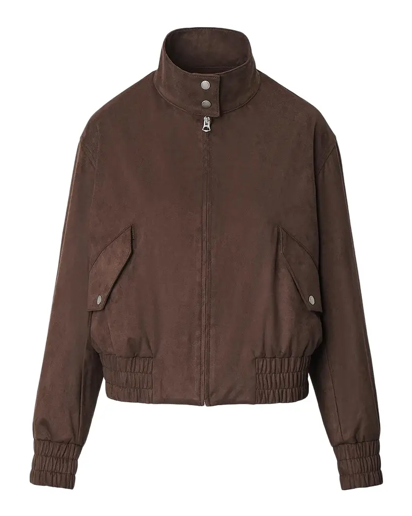 rag & bone Eliza Faux-Suede Bomber Jacket
