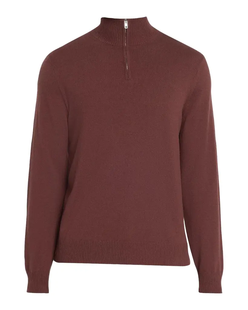 Theory Men's Hilles Cashmere Quarter-Zip Sweater