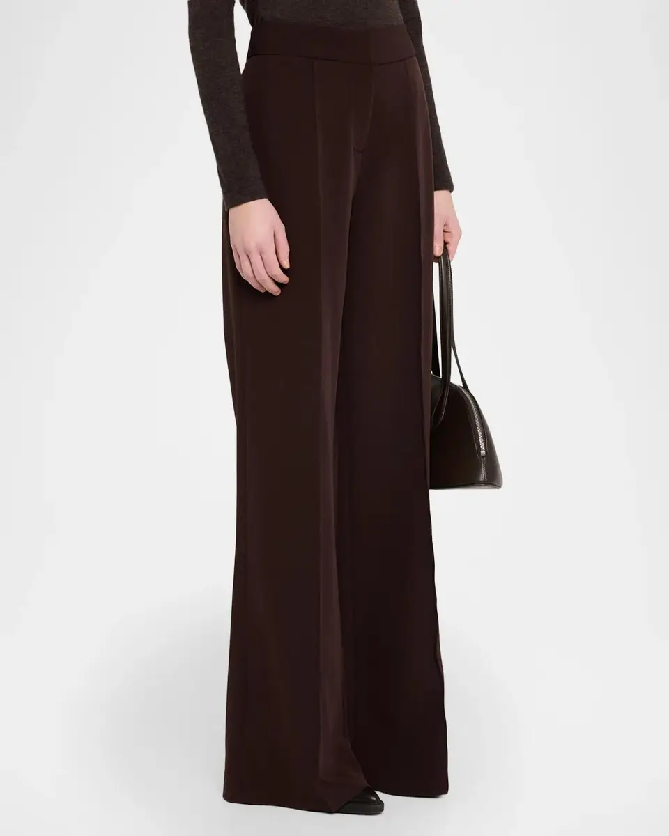 Milly Nash High-Rise Wide-Leg Cady Pants | Thumbnail 4 Milly Nash High-Rise Wide-Leg Cady Pants | Thumbnail 4