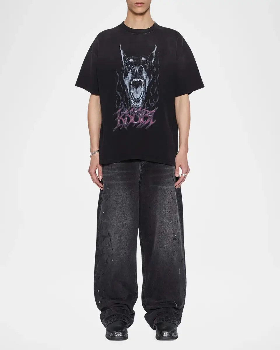 Ksubi Men's K9 Ekcess Graphic Cotton T-Shirt | Thumbnail 2 Ksubi Men's K9 Ekcess Graphic Cotton T-Shirt | Thumbnail 2