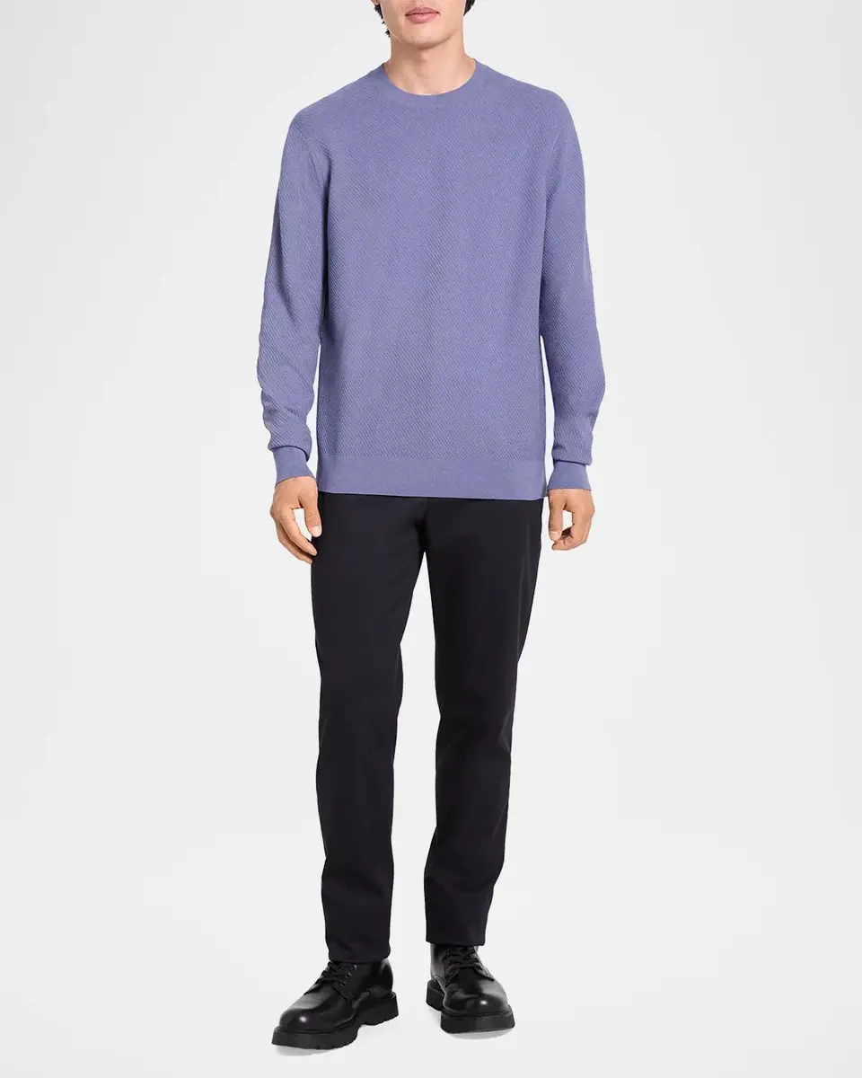 Theory Men's Riland Jacquard Crewneck Sweater | Thumbnail 2