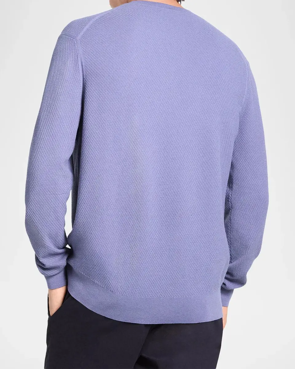 Theory Men's Riland Jacquard Crewneck Sweater | Thumbnail 3