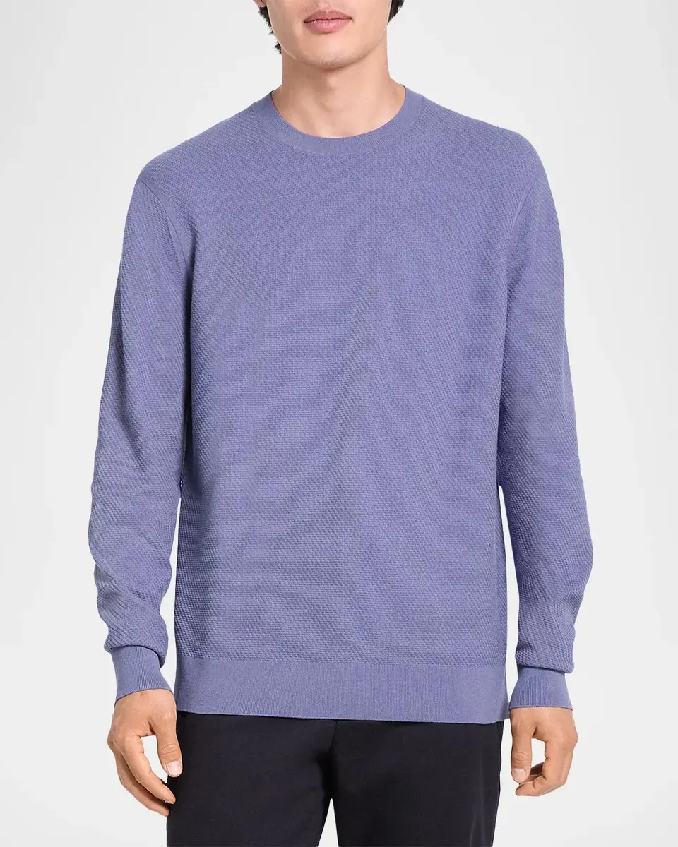 Theory Men's Riland Jacquard Crewneck Sweater | Thumbnail 4