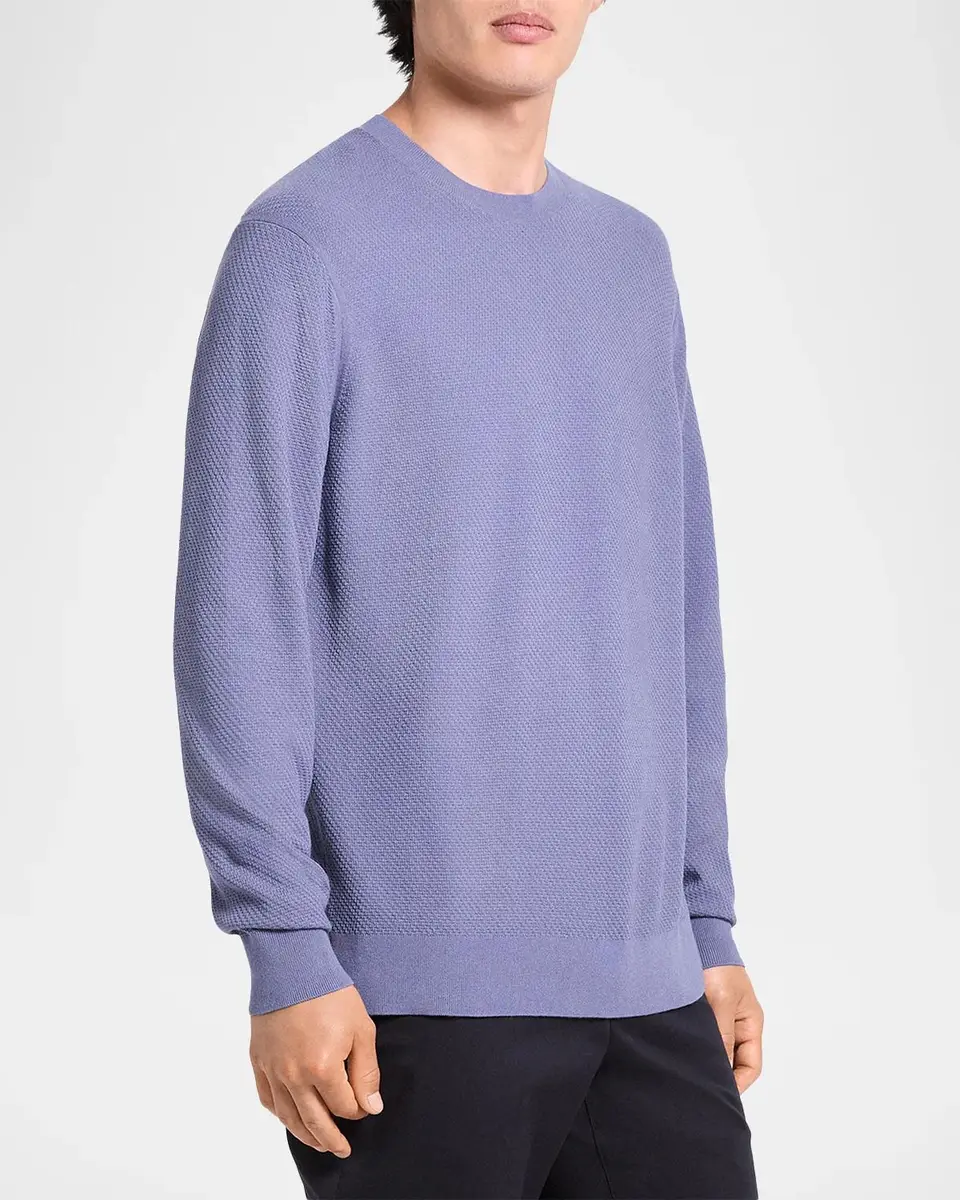 Theory Men's Riland Jacquard Crewneck Sweater | Thumbnail 6