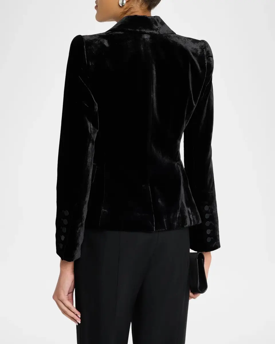 L'Agence Philippa Strong-Shoulder Tuxedo Blazer | Thumbnail 3 L'Agence Philippa Strong-Shoulder Tuxedo Blazer | Thumbnail 3