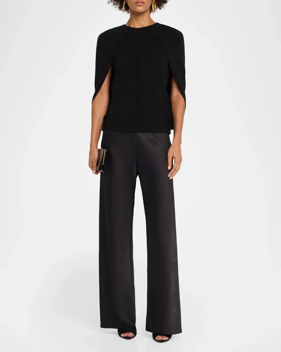 Alberta Ferretti Wool Knit Cape Sweater | Thumbnail 2 Alberta Ferretti Wool Knit Cape Sweater | Thumbnail 2