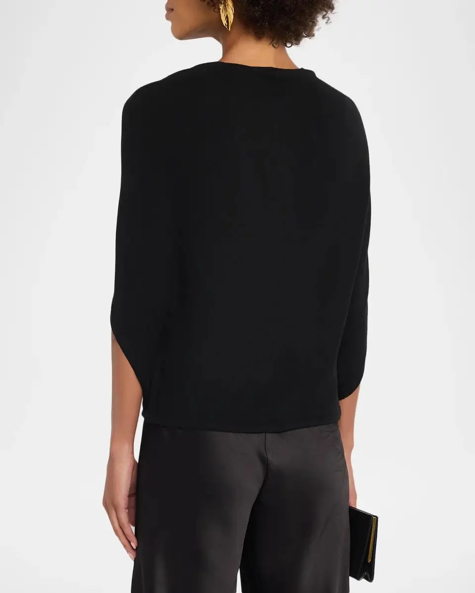 Alberta Ferretti Wool Knit Cape Sweater | Thumbnail 3 Alberta Ferretti Wool Knit Cape Sweater | Thumbnail 3