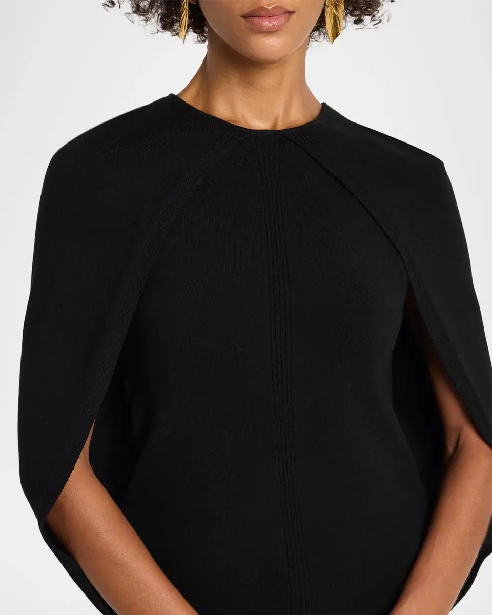 Alberta Ferretti Wool Knit Cape Sweater | Thumbnail 5 Alberta Ferretti Wool Knit Cape Sweater | Thumbnail 5