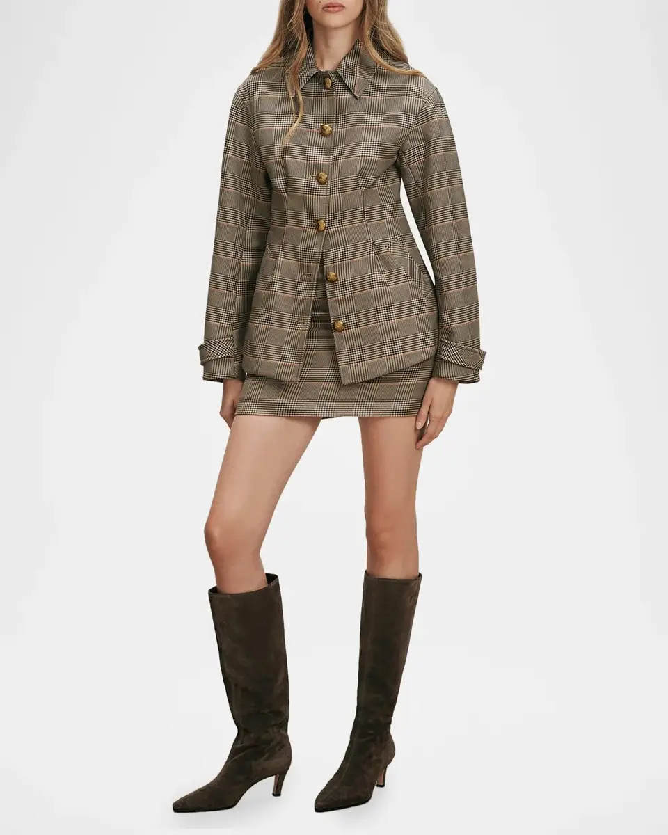 Veronica Beard Roman Plaid Mini Skirt | Thumbnail 2