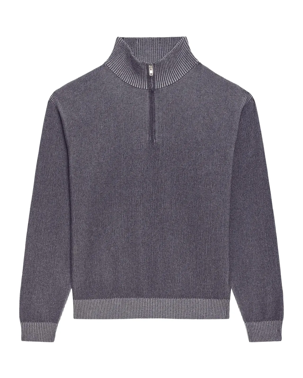 Rib-Knit Quarter-Zip Sweater Rib-Knit Quarter-Zip Sweater