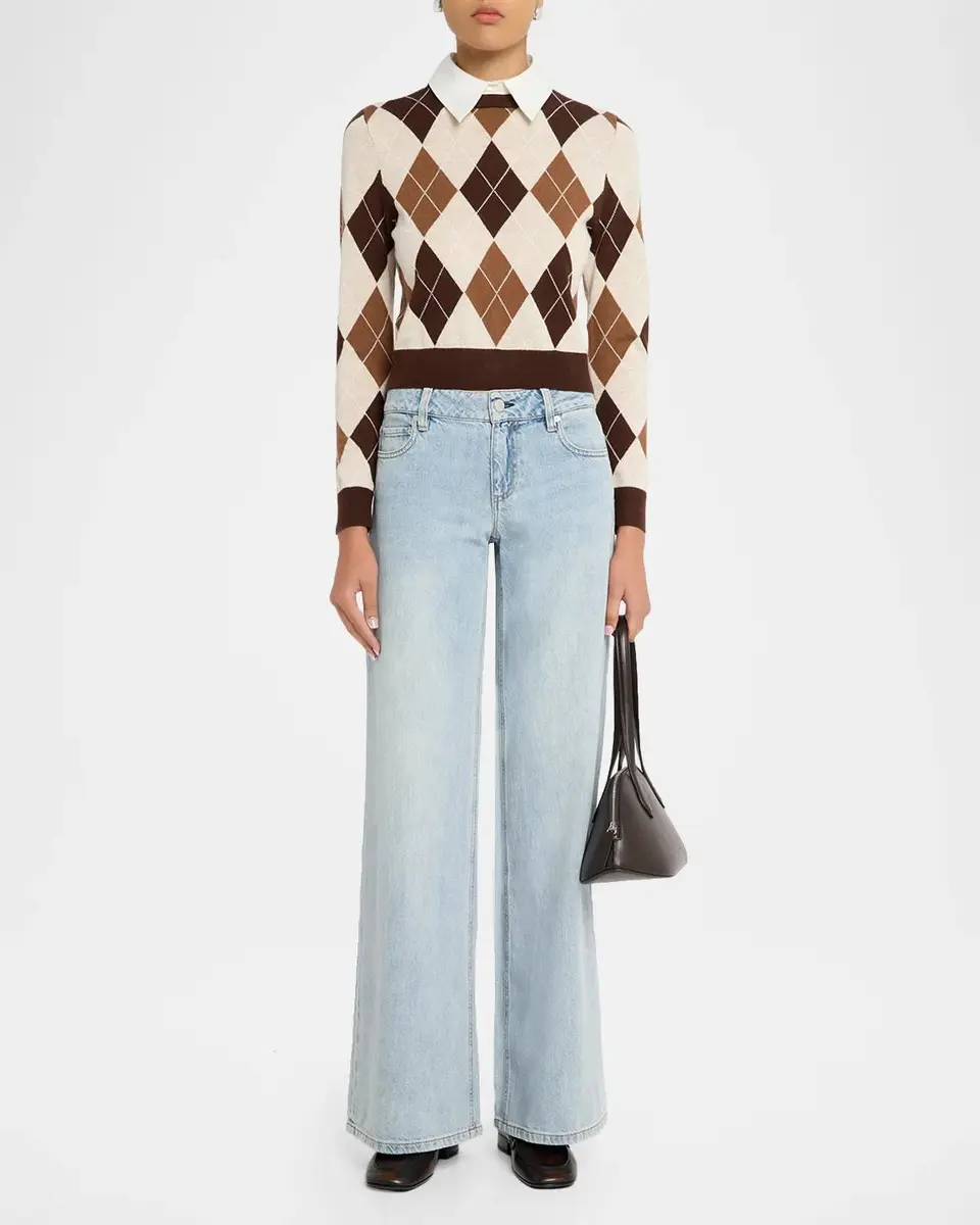 Alice + Olivia Amazing Low-Rise Baggy Jeans | Thumbnail 2 Alice + Olivia Amazing Low-Rise Baggy Jeans | Thumbnail 2
