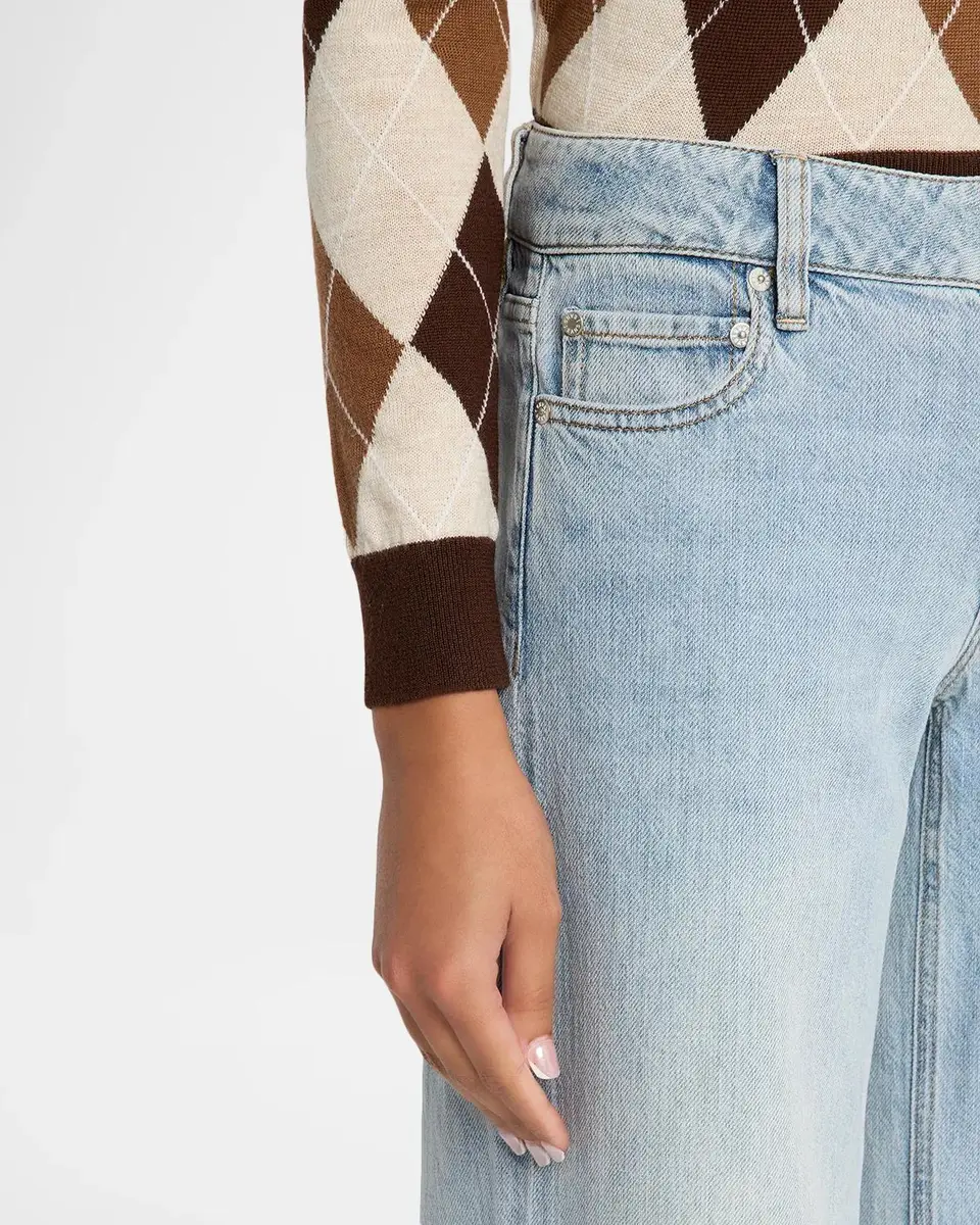 Alice + Olivia Amazing Low-Rise Baggy Jeans | Thumbnail 5 Alice + Olivia Amazing Low-Rise Baggy Jeans | Thumbnail 5