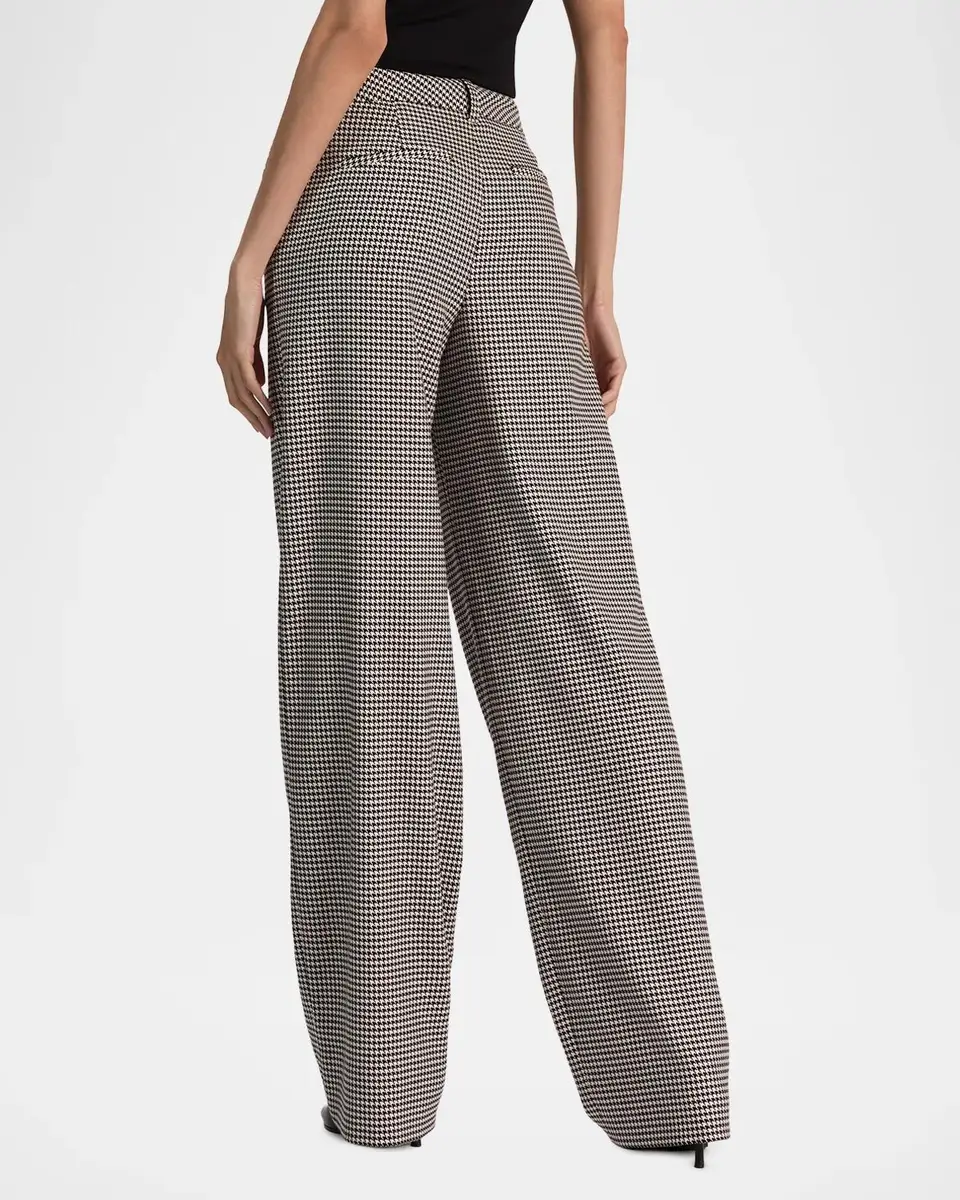 Alice + Olivia Alden Mid-Rise Houndstooth Trousers | Thumbnail 3 Alice + Olivia Alden Mid-Rise Houndstooth Trousers | Thumbnail 3
