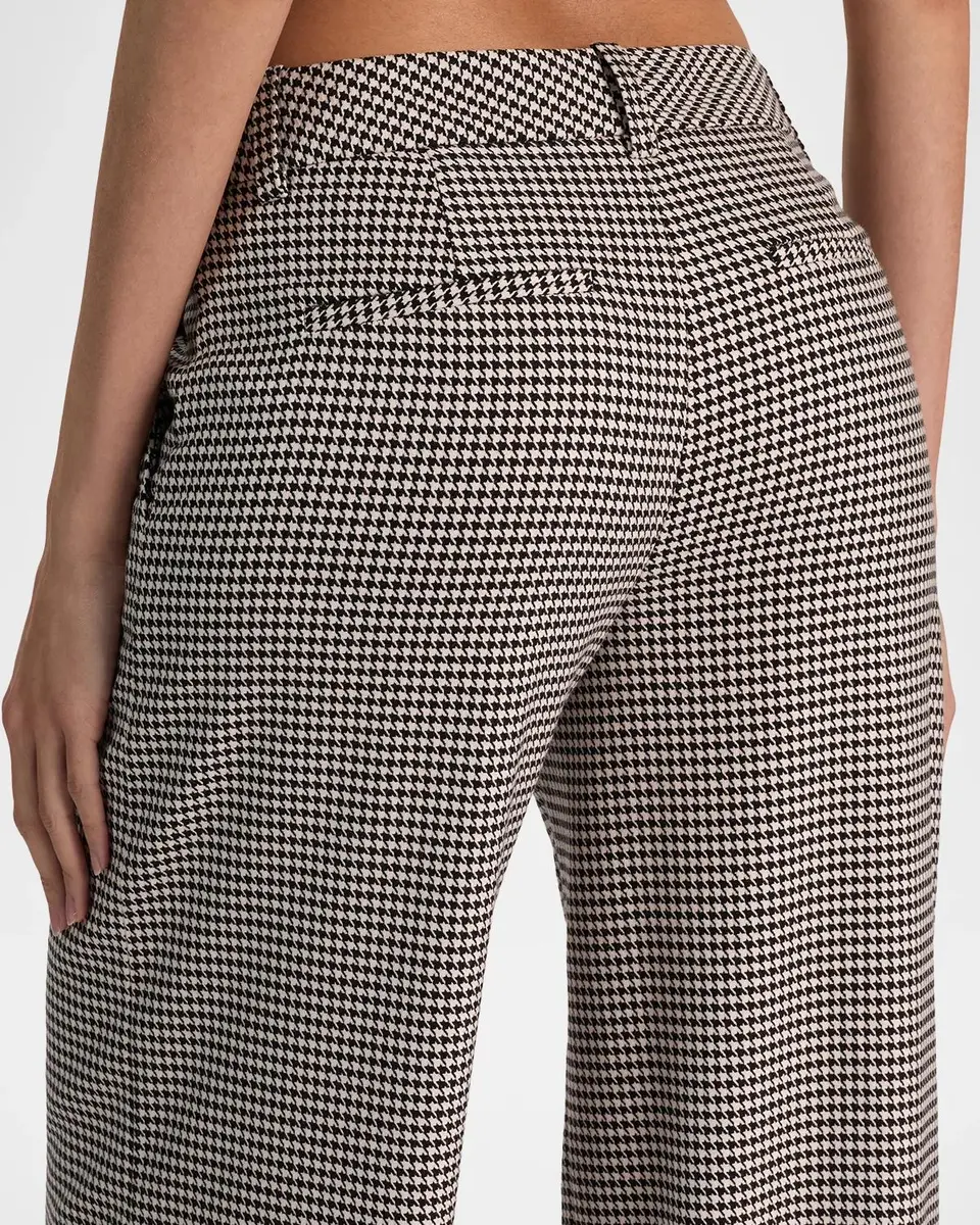 Alice + Olivia Alden Mid-Rise Houndstooth Trousers | Thumbnail 5 Alice + Olivia Alden Mid-Rise Houndstooth Trousers | Thumbnail 5