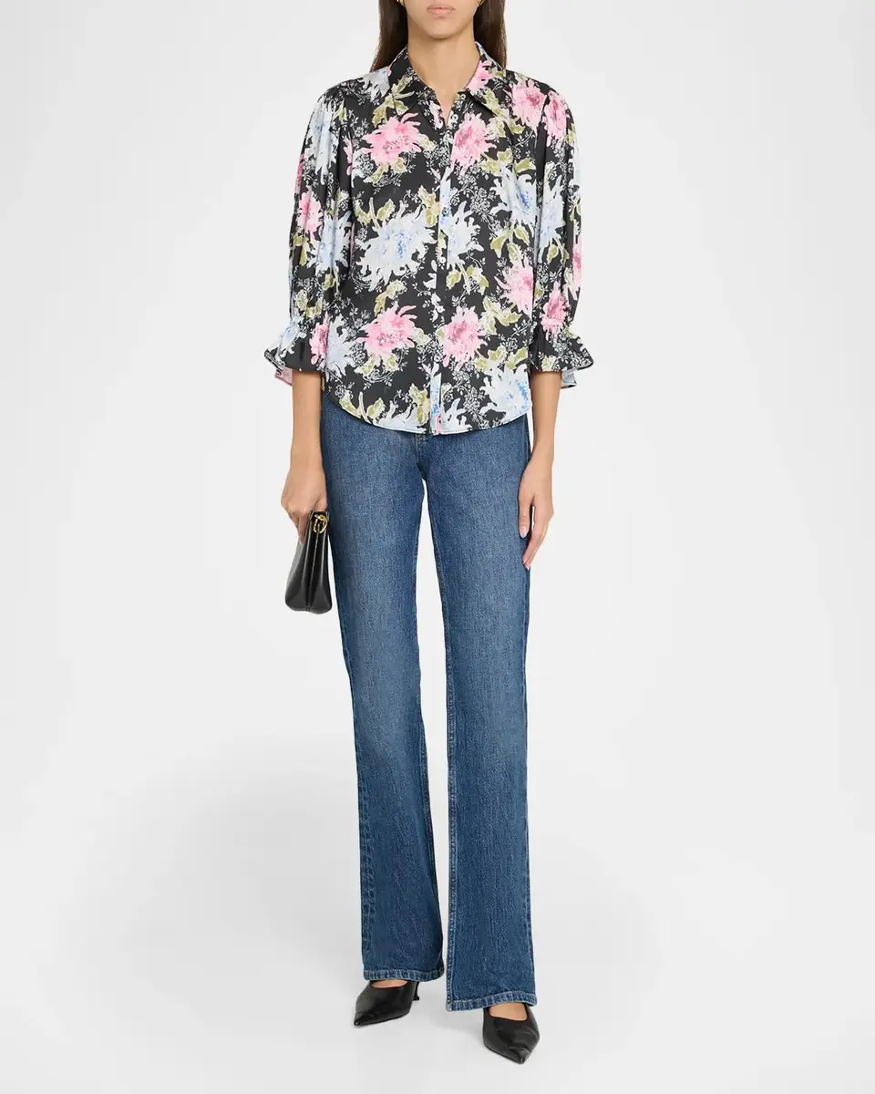 Cinq à Sept Fiona Dahlia Print Top | Thumbnail 2 Cinq à Sept Fiona Dahlia Print Top | Thumbnail 2