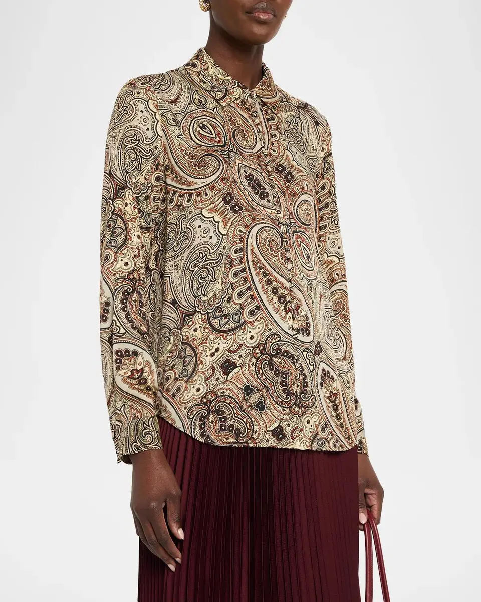 Elie Tahari The Pria Paisley-Print Blouse | Thumbnail 4