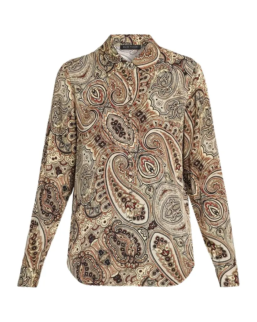 Elie Tahari The Pria Paisley-Print Blouse