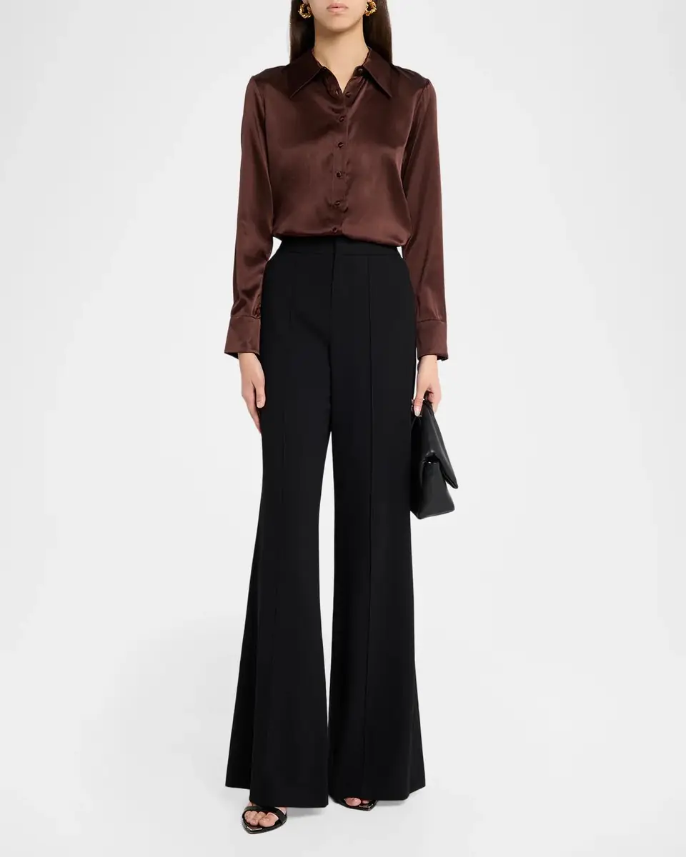 Alice + Olivia Willa 70s Collar Silk Blouse | Thumbnail 2 Alice + Olivia Willa 70s Collar Silk Blouse | Thumbnail 2