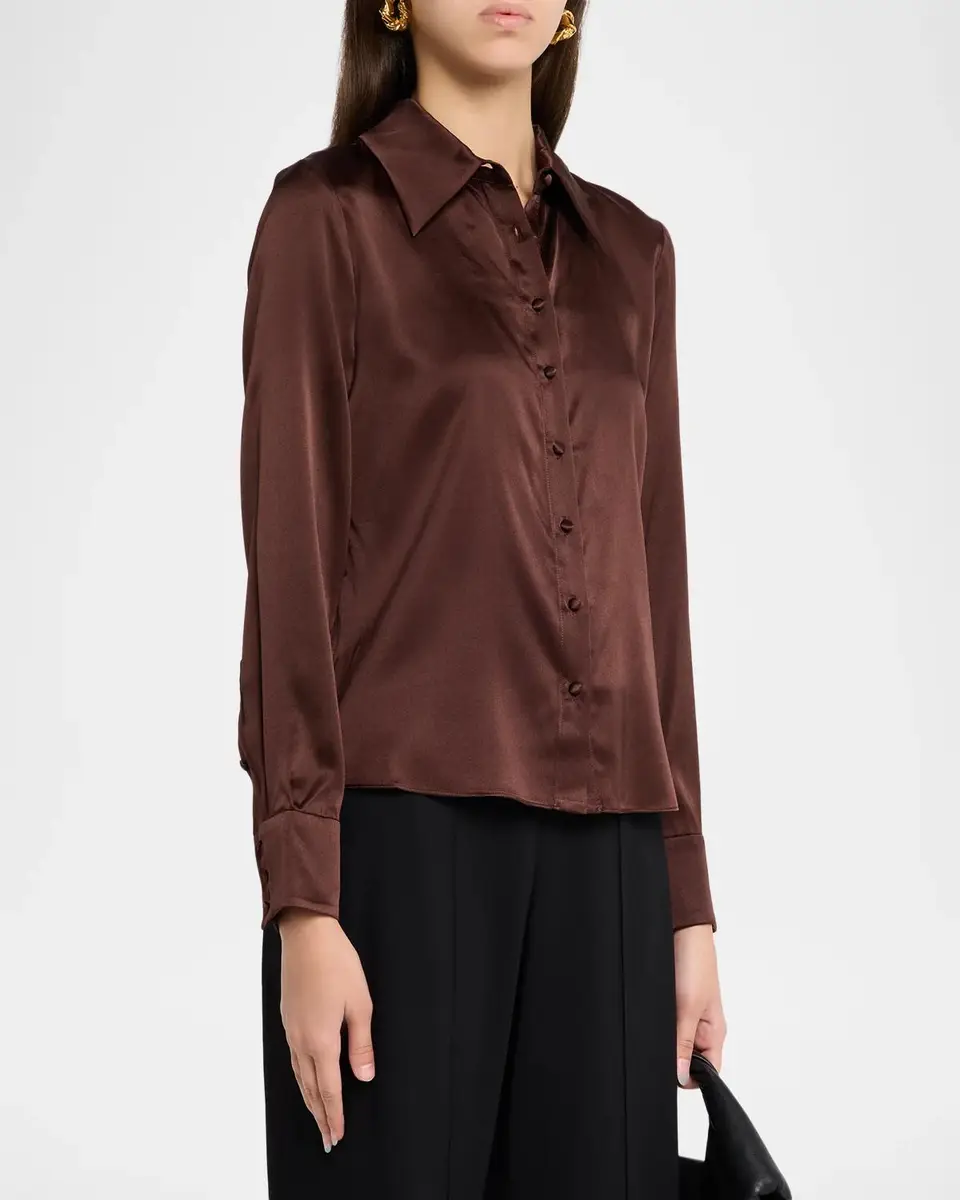 Alice + Olivia Willa 70s Collar Silk Blouse | Thumbnail 4 Alice + Olivia Willa 70s Collar Silk Blouse | Thumbnail 4