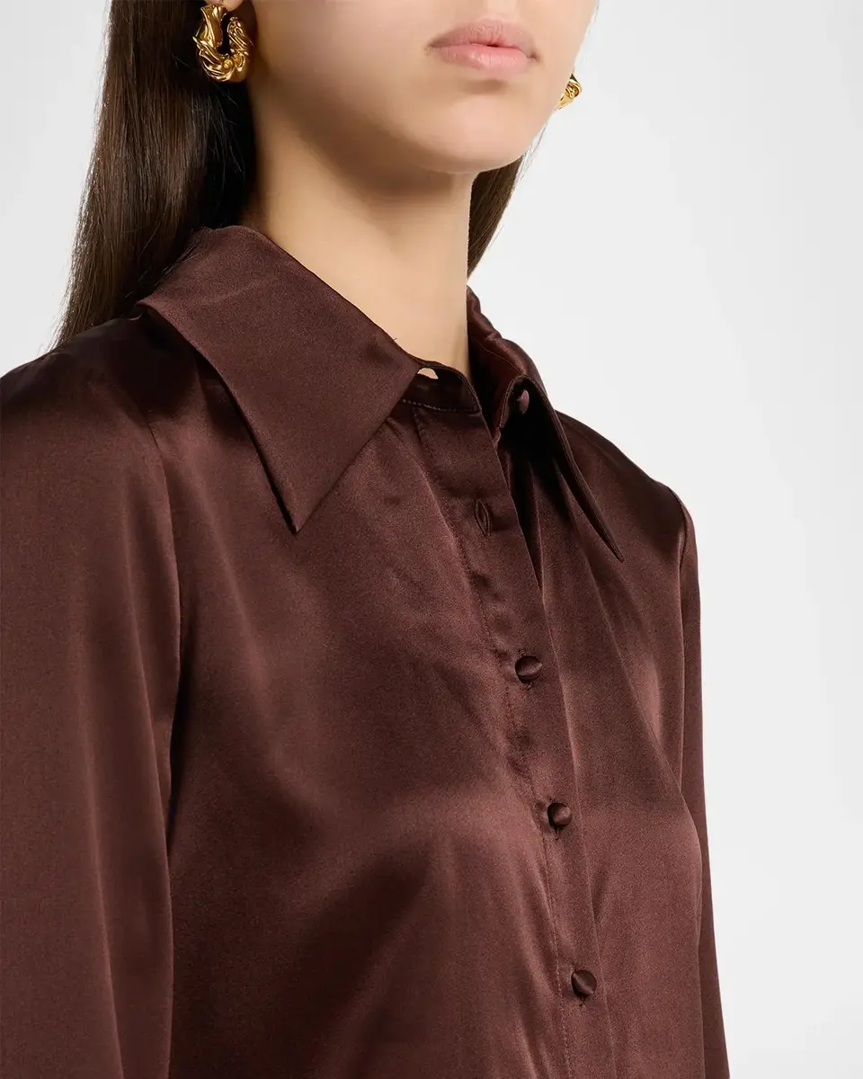 Alice + Olivia Willa 70s Collar Silk Blouse | Thumbnail 5 Alice + Olivia Willa 70s Collar Silk Blouse | Thumbnail 5