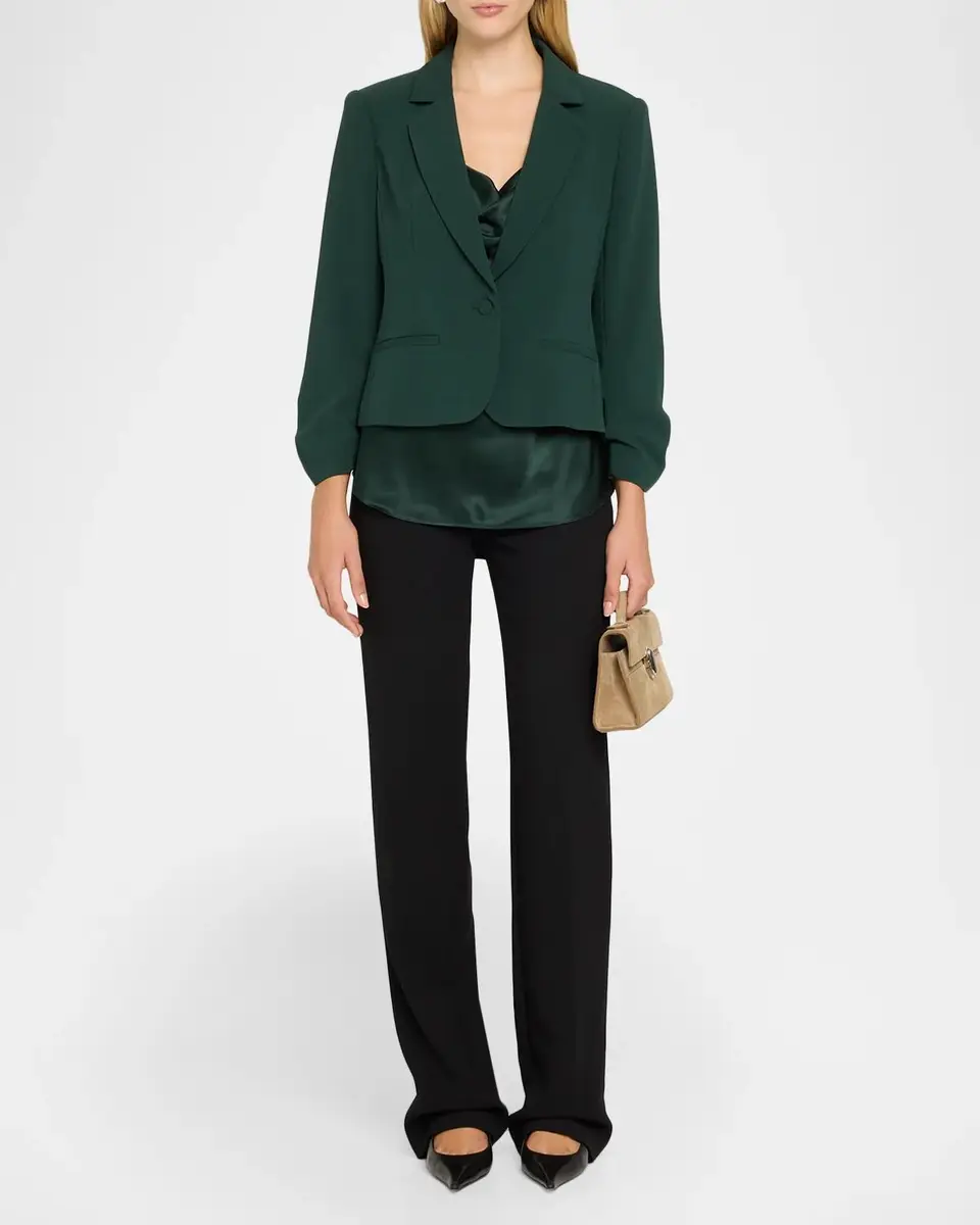Cinq à Sept Khloe Petite Cropped 3/4-Sleeve Blazer | Thumbnail 2 Cinq à Sept Khloe Petite Cropped 3/4-Sleeve Blazer | Thumbnail 2