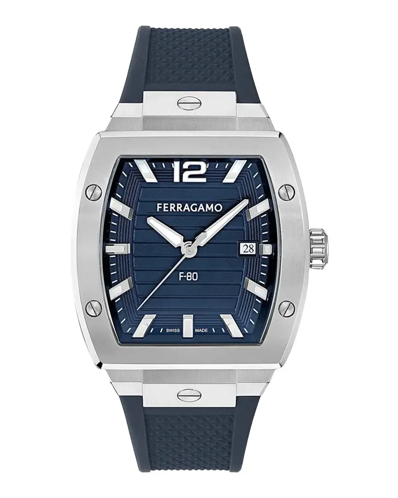 Ferragamo Men's F-80 Tonneau Stainless Steel Watch/42MM