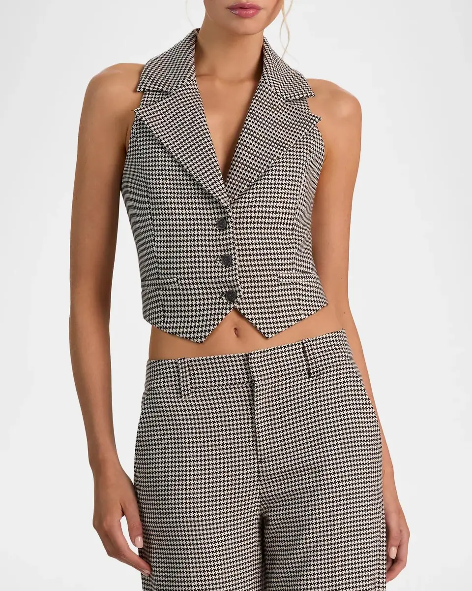 Alice + Olivia Donna Houndstooth Vest | Thumbnail 4