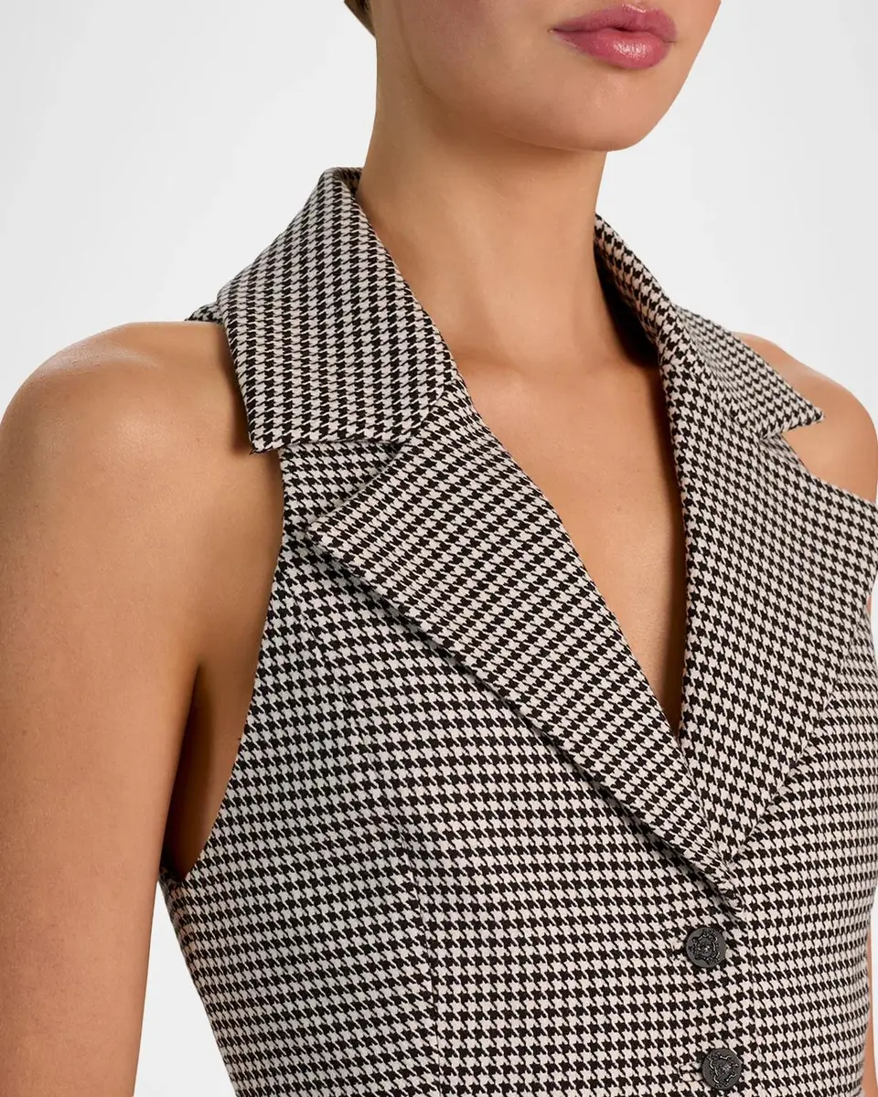 Alice + Olivia Donna Houndstooth Vest | Thumbnail 5