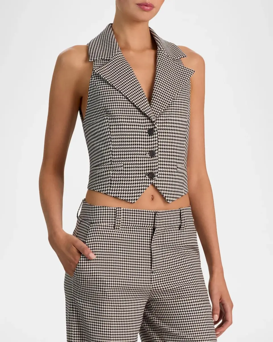 Alice + Olivia Donna Houndstooth Vest | Thumbnail 6