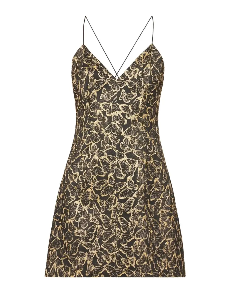 Alice + Olivia Tayla Butterfly Jacquard Mini Dress