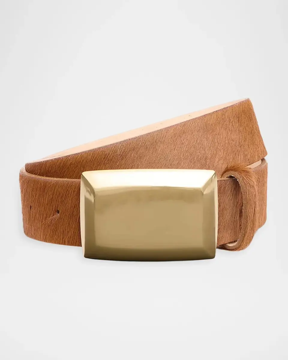 L'Agence Sierra Calf Hair Plaque Belt | Thumbnail 2 L'Agence Sierra Calf Hair Plaque Belt | Thumbnail 2