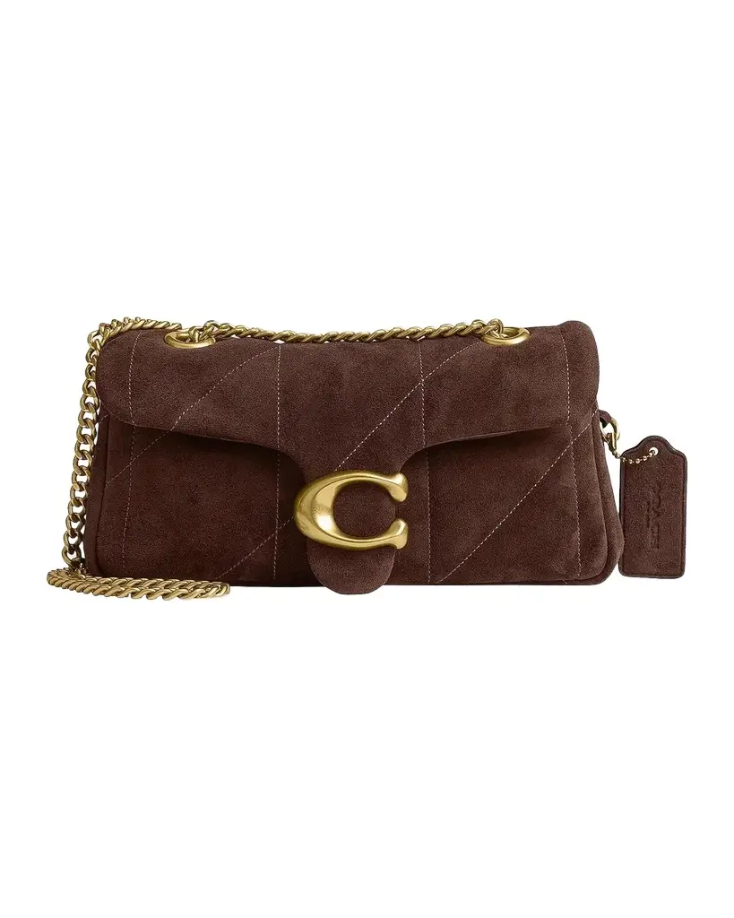 Tabby 20 Quilted Suede Shoulder Bag