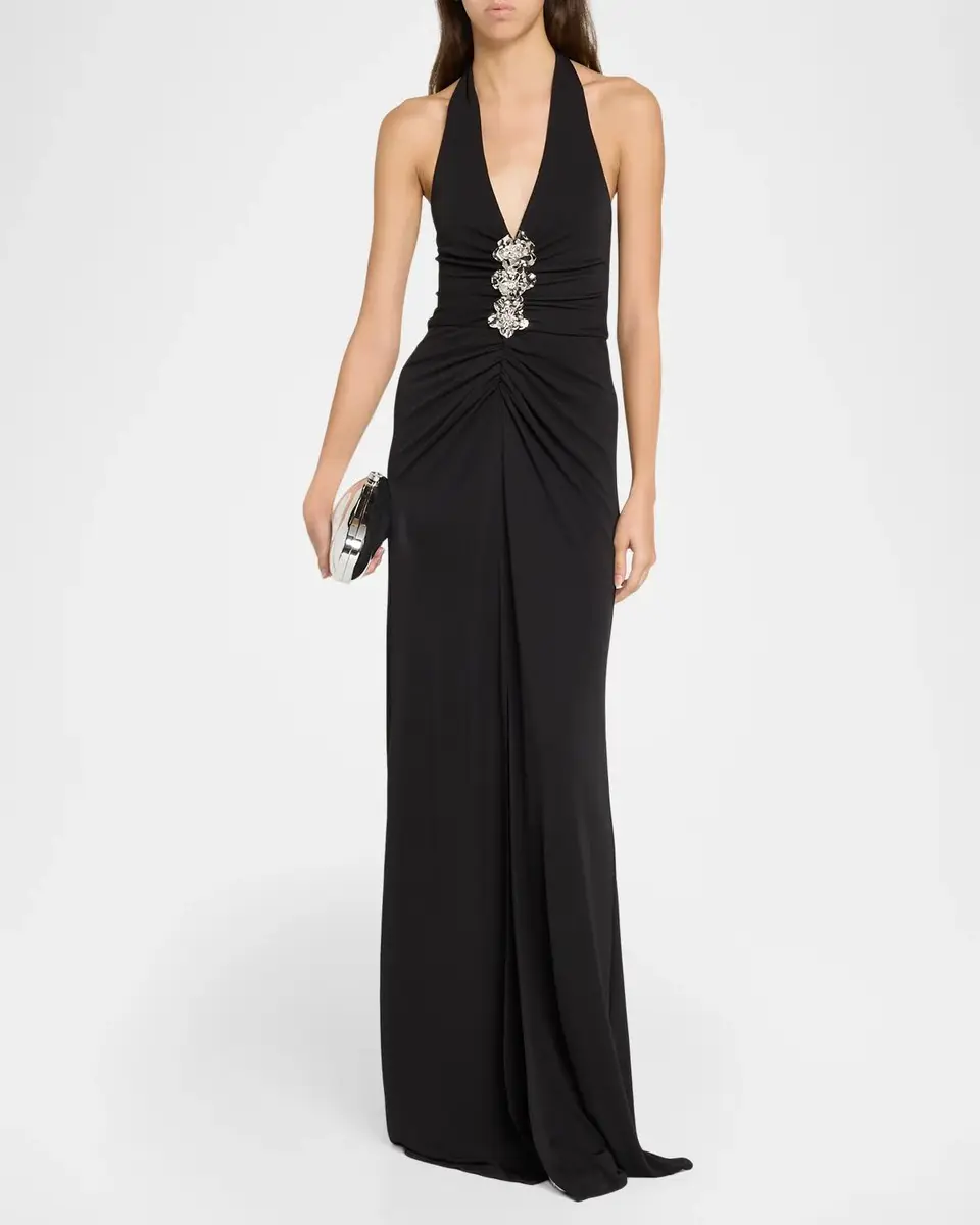 Cinq à Sept Kessan Embellished Halter Gown | Thumbnail 2 Cinq à Sept Kessan Embellished Halter Gown | Thumbnail 2