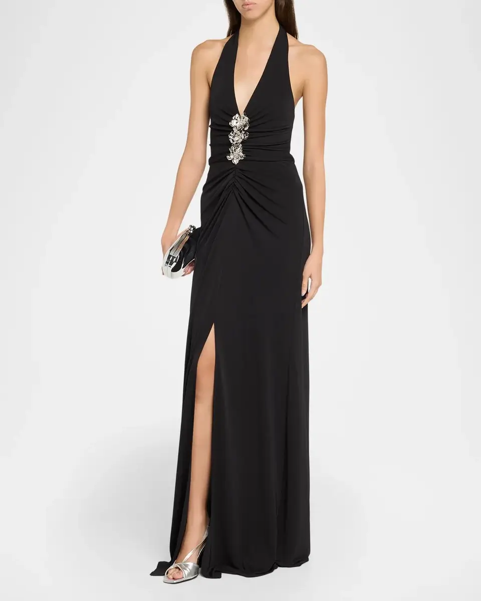 Cinq à Sept Kessan Embellished Halter Gown | Thumbnail 4 Cinq à Sept Kessan Embellished Halter Gown | Thumbnail 4