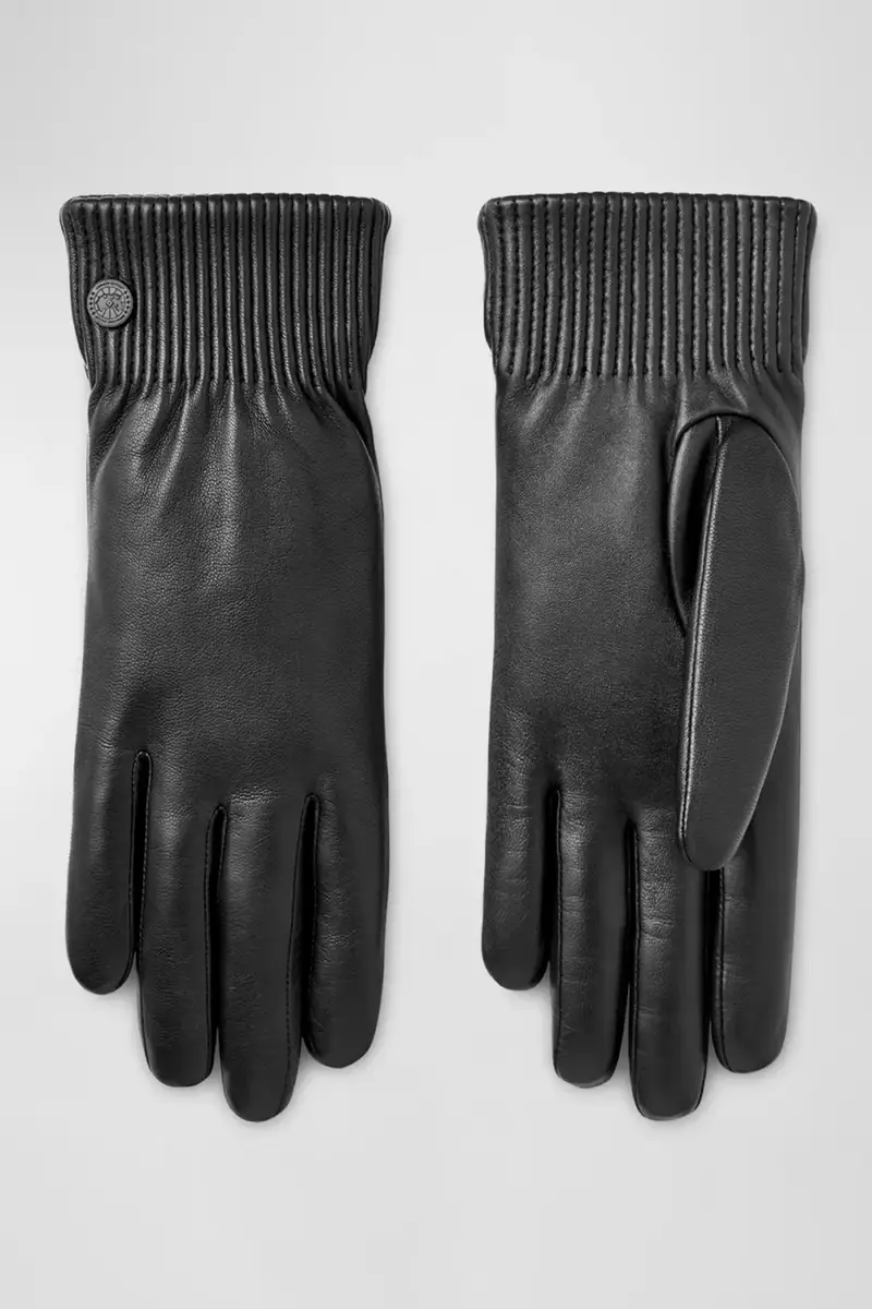 Canada Goose Ribbed Leather Gloves | Thumbnail 3 Canada Goose Ribbed Leather Gloves | Thumbnail 3