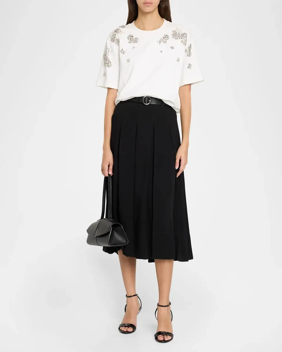 Cinq à Sept Rylee Belted A-Line Midi Skirt | Thumbnail 2 Cinq à Sept Rylee Belted A-Line Midi Skirt | Thumbnail 2