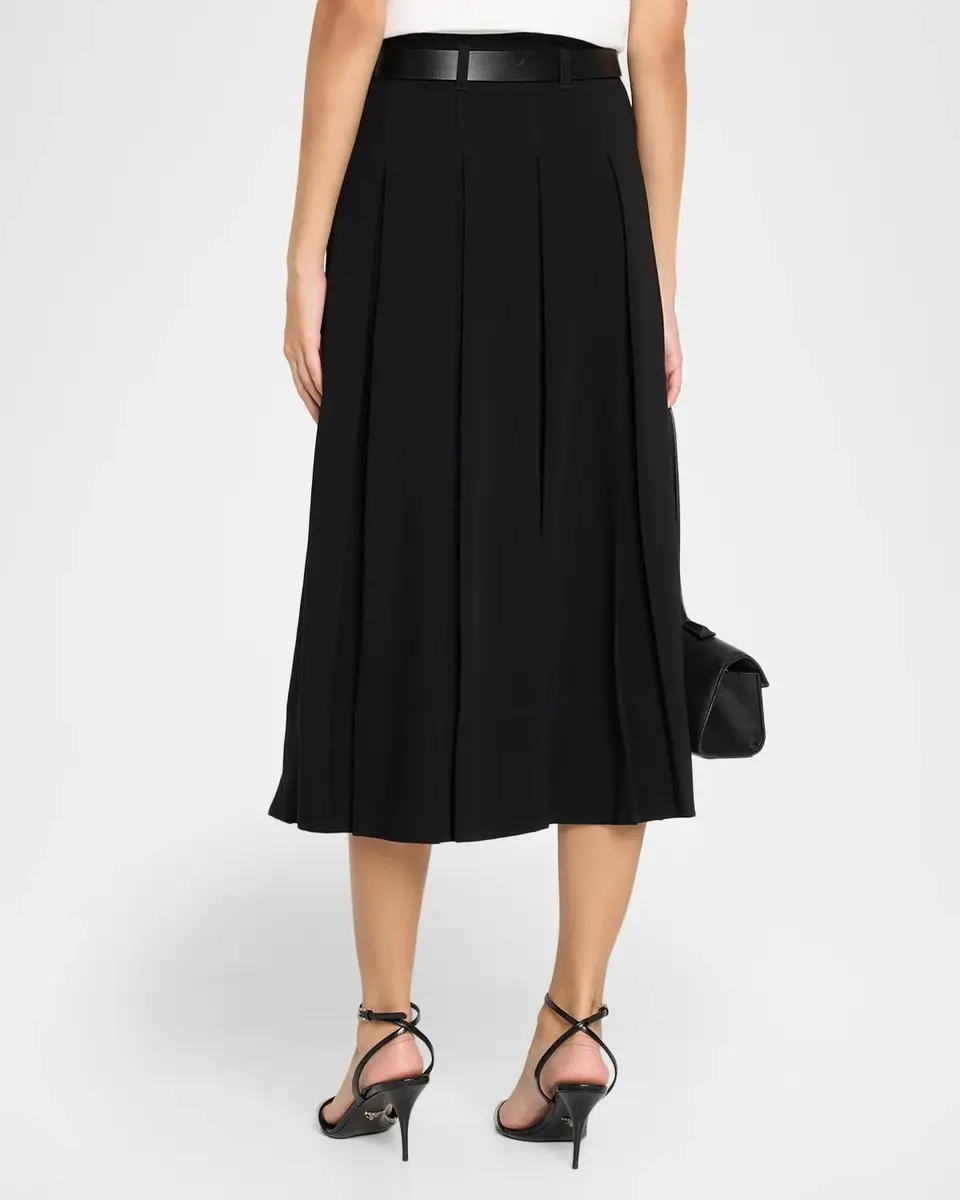 Cinq à Sept Rylee Belted A-Line Midi Skirt | Thumbnail 3 Cinq à Sept Rylee Belted A-Line Midi Skirt | Thumbnail 3