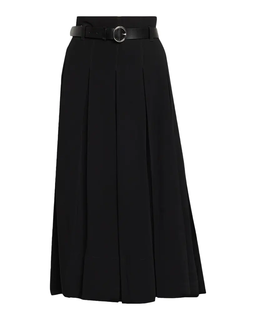 Rylee Belted A-Line Midi Skirt