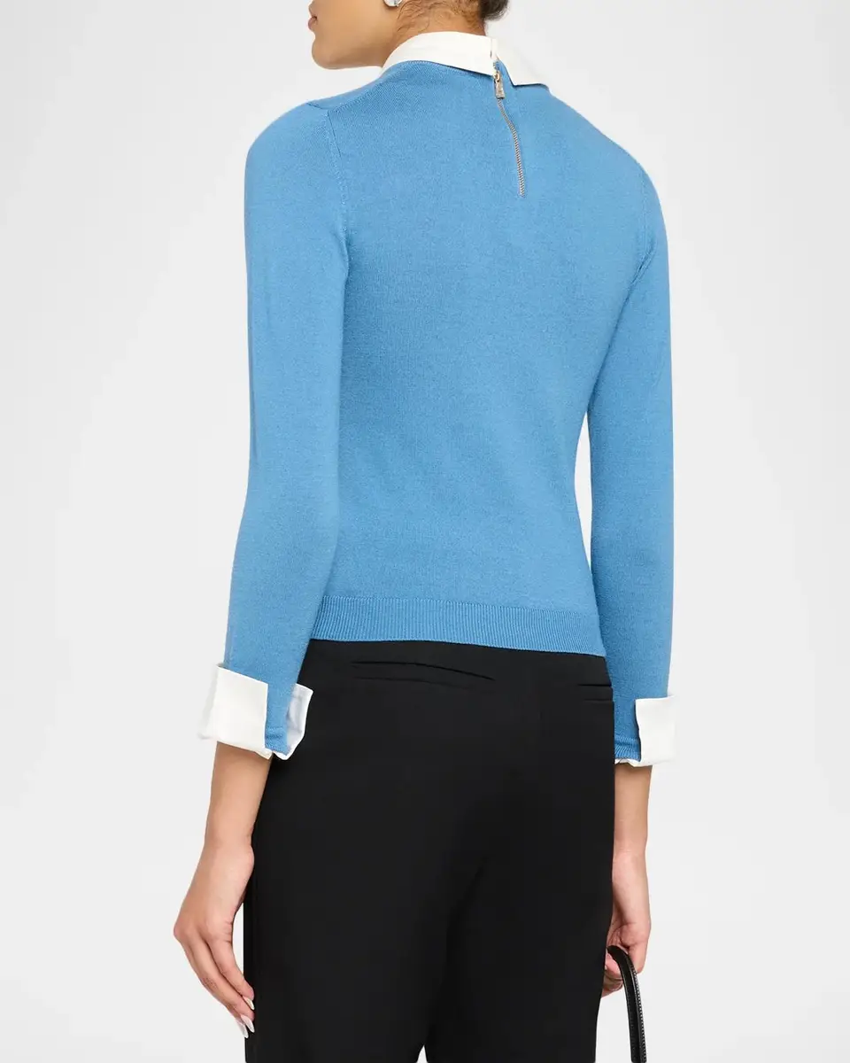 Alice + Olivia Porla Collared Wool Sweater | Thumbnail 3 Alice + Olivia Porla Collared Wool Sweater | Thumbnail 3