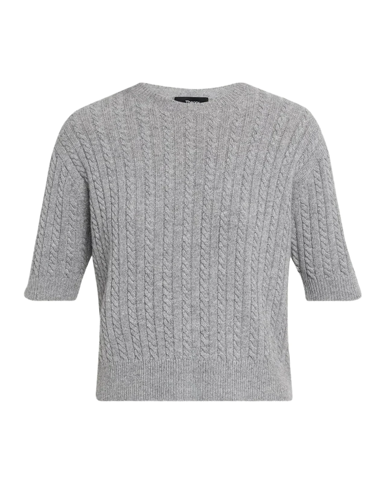 Cashmere Short-Sleeved Crop Sweater Cashmere Short-Sleeved Crop Sweater
