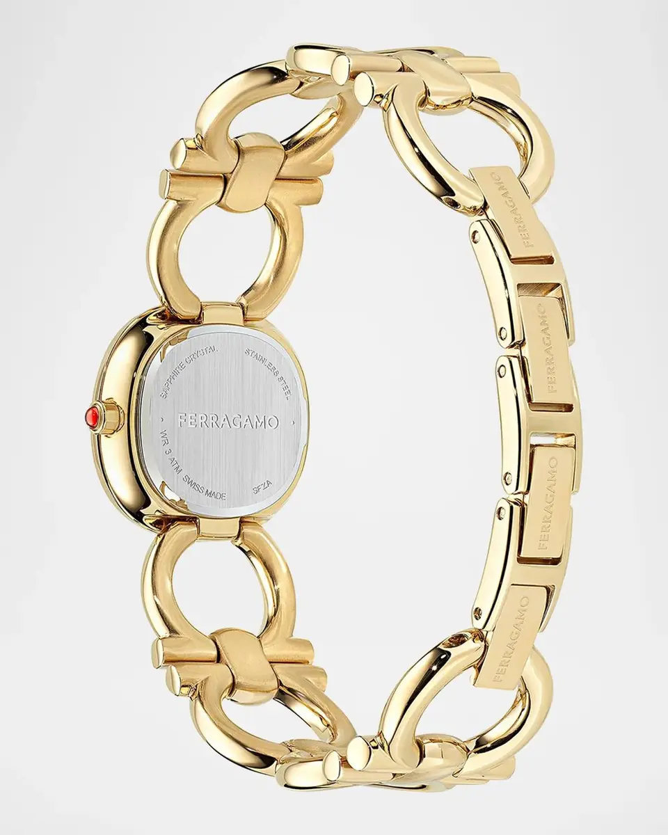 Ferragamo Men's Double Gancini Stainless Steel Bracelet Watch/25MM | Thumbnail 4 Ferragamo Men's Double Gancini Stainless Steel Bracelet Watch/25MM | Thumbnail 4