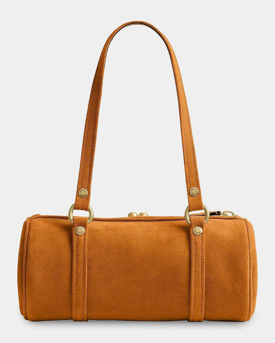 Coach Kisslock Barrel Suede Shoulder Bag | Thumbnail 3 Coach Kisslock Barrel Suede Shoulder Bag | Thumbnail 3
