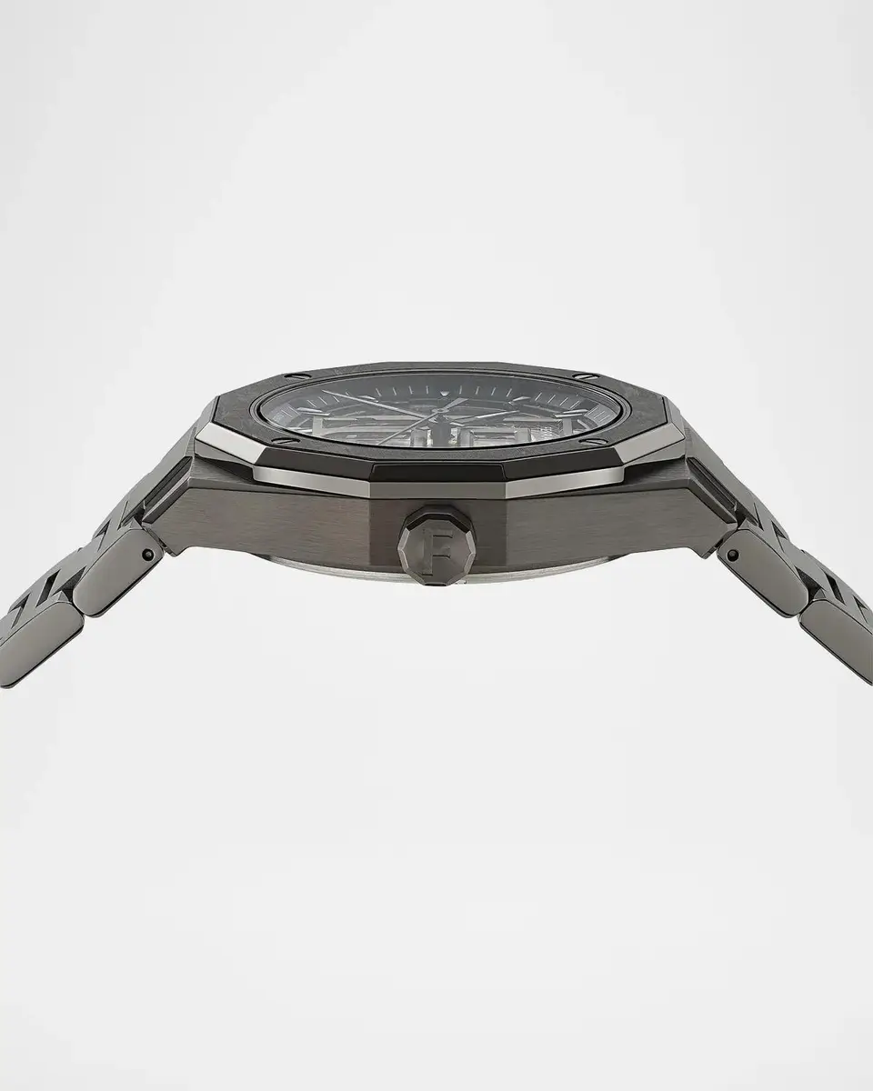 Ferragamo Men's Edge Skeleton Gunmetal IP & Stainless Steel Bracelet Watch/42MM | Thumbnail 3 Ferragamo Men's Edge Skeleton Gunmetal IP & Stainless Steel Bracelet Watch/42MM | Thumbnail 3
