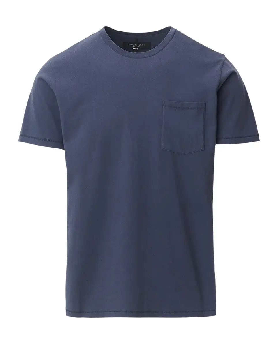 rag & bone Men's Cotton Garment-Dyed Pocket T-Shirt | Thumbnail 2 rag & bone Men's Cotton Garment-Dyed Pocket T-Shirt | Thumbnail 2